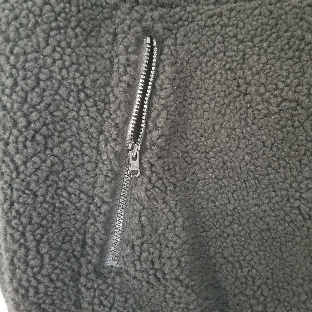 J.CREW Men's Hooded Sherpa Jacket Coat M Black NWT - Picture 5 of 14